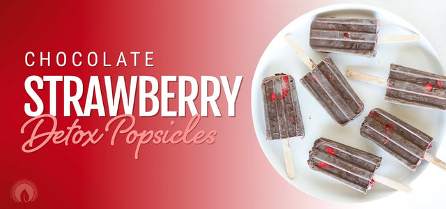 Chocolate Strawberry Detox Popsicles