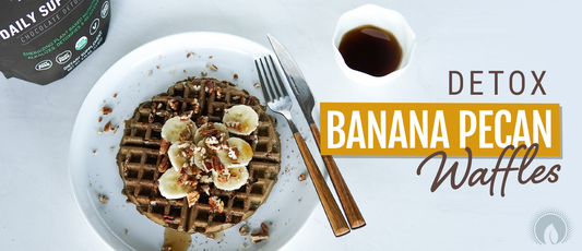 Detox Banana Pecan Waffles