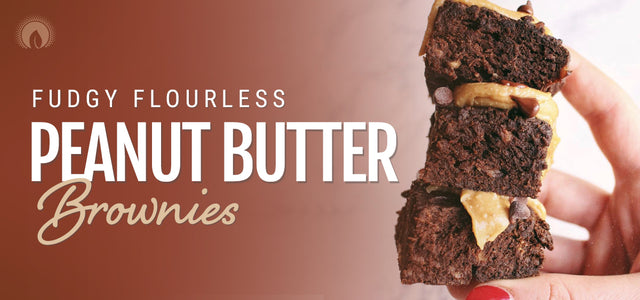 Fudgy Flourless Peanut Butter Brownies