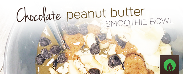 Chocolate Peanut Butter Protein Superfood Smoothie Bowl